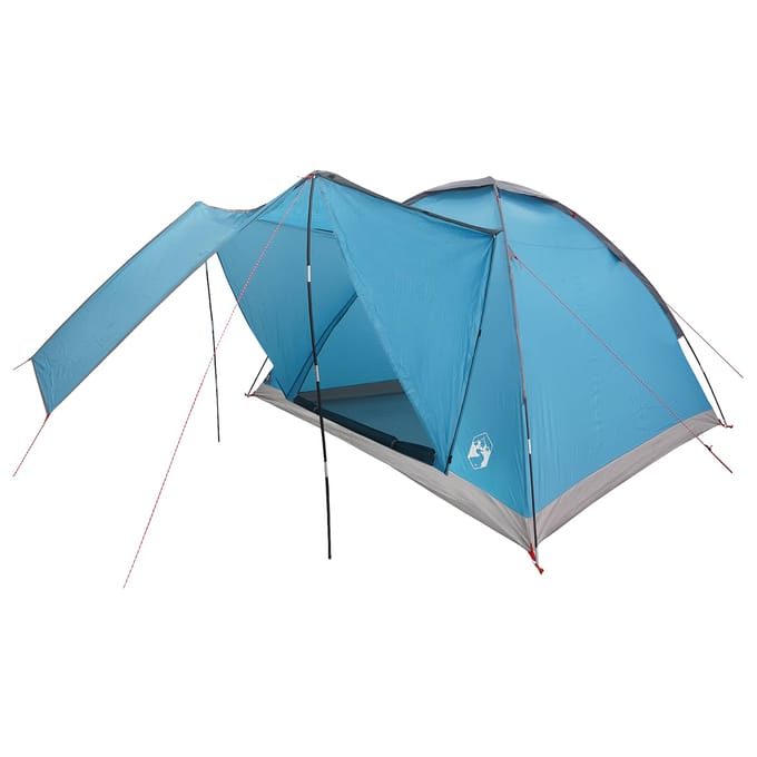 vidaXL - Kamperen - tent - 4-persoons - Blauw - Polyester - en - Staal