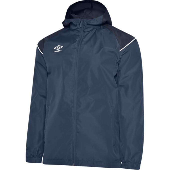 Umbro Waterdichte jas met capuchon voor kinderen (Marine/Peacoat/Briljant Wit)