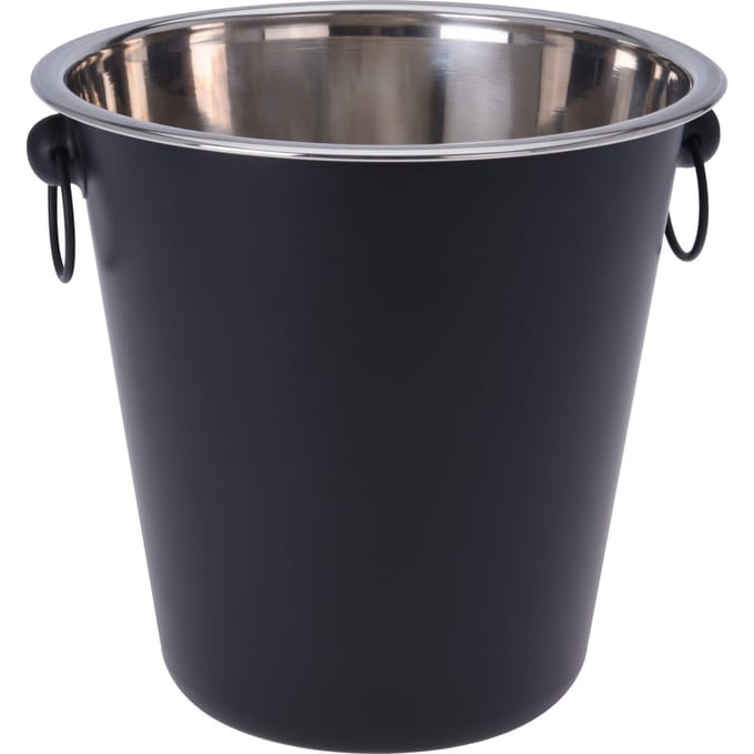 Champagnekoeler - RVS - Mat Zwart -  Ø 22 cm