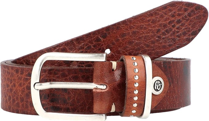 b.belt Leren riem Cleo Belt W100 Mid Brown bruine