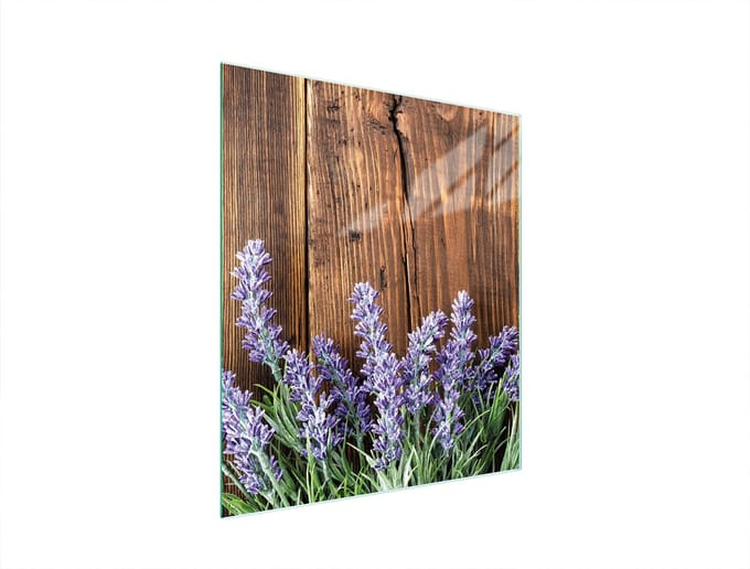 TMK ArtDeko - Gekleurde Snijplank - 45x52 cm - Hartglas - Lavendel