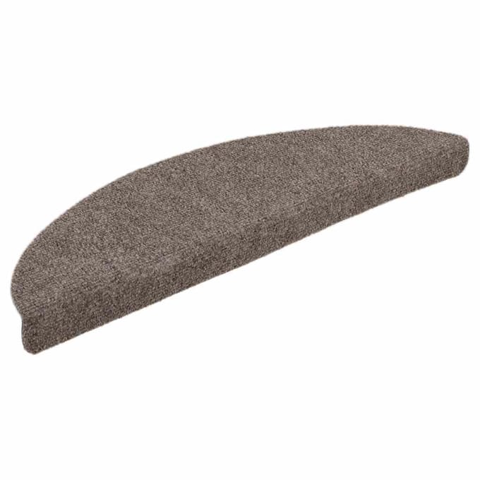 vidaXL - Trapmatten - Zelfklevend - 5 - stuks - 56x17x3 - cm - Beige - Halfrond
