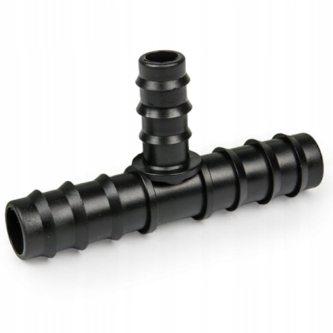 Koppeling 20mm/16mm/20mm voor druppelslang - 3-weg connector