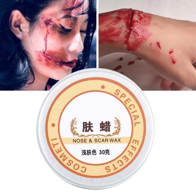 Professionele Stage Halloween Nep Wond Littekens Wax Halloween Make-up Wax 30g beige