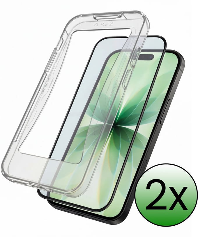 Screenprotector - 2 Stuks Geschikt voor Apple iPhone 17 - Met Installatie Kit - Beschermglas - Gehard Glas - Tempered Glass - Screen Protector
