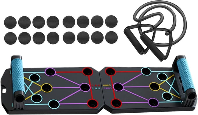 Pushup Board - Opvouwbaar Board - Kracht Training - Gerichte Spiermeting - 32 cm - Meerdere Kleuren