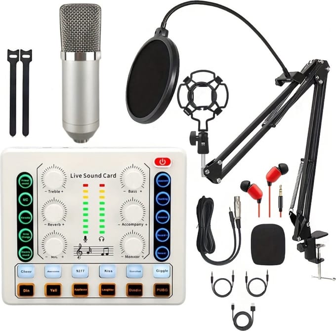 Bovista Audio Mixer - Mengpaneel - DJ - Mixer - Gaming - Podcast - Wit - Set