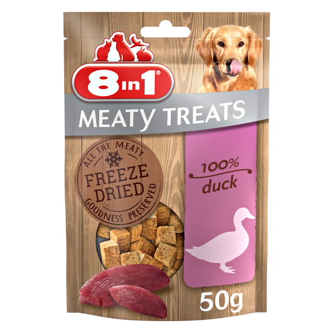 50g Meaty Treats Eendenborst 8in1 Hondensnacks