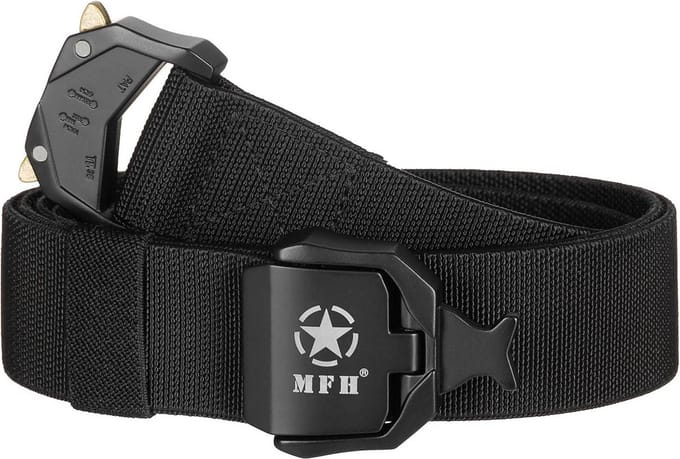 MFH tactical belt broekriem, quick release 3,7CM, zwart