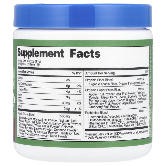 Nutricost, Biologische Super Greens, Gemengde Bessen, 3,9 oz (111 gr)
