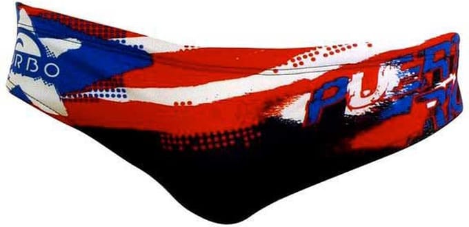 Turbo Puerto Rico Zwemslip Rood,Zwart M Man