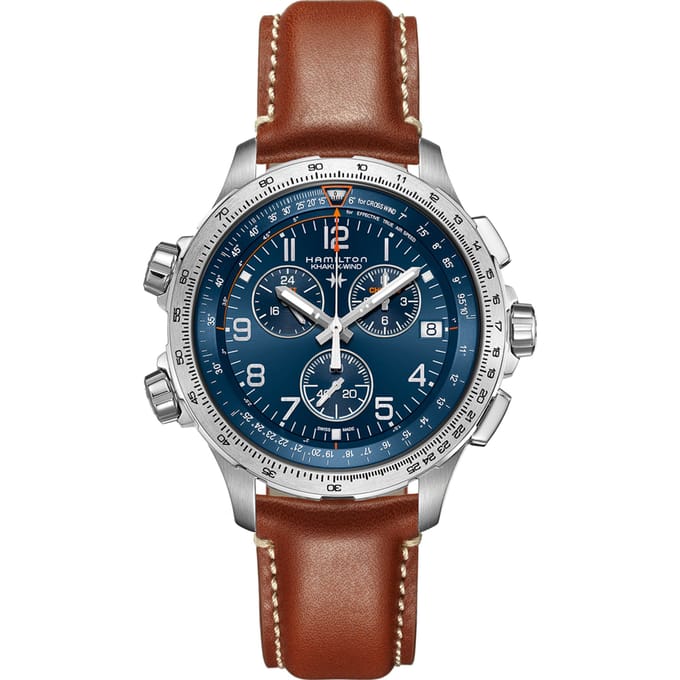 Hamilton Aviation H77922541 Khaki X-Wind GMT Horloge