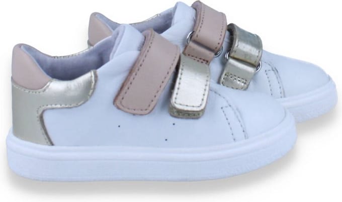 Pinocchio Meisjes Sneaker Wit/roze/goud | Maat: 22