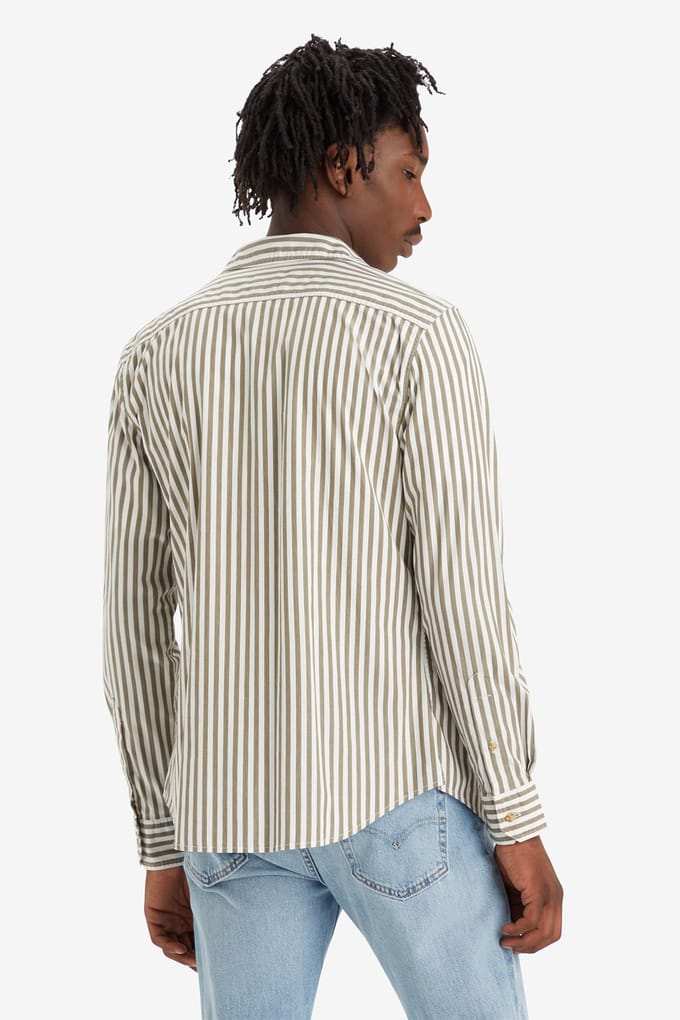 Levi's Battery Housemark Slim Fit Shirt Maat: S | Casual Overhemden Outlet | Heren | Bruin