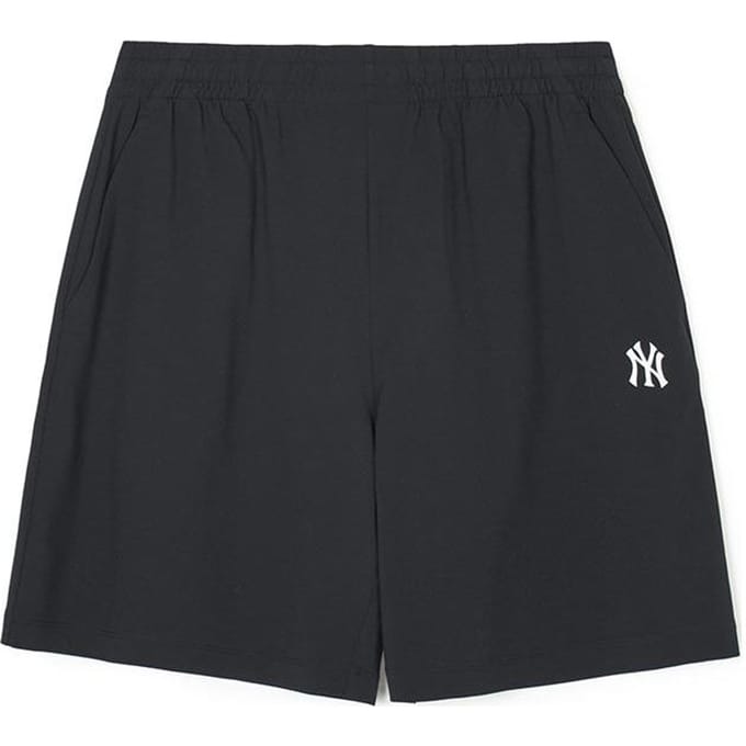 MLB New York Yankees Effen Kleur Wijde Pijp Elastische Taille Casual Korte Broek Unisex Shorts Zwart 3ASPB0943-50BKS M black