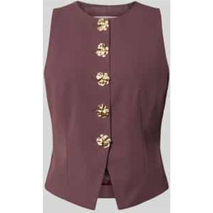 Bodywarmer met ronde hals en knoopsluiting