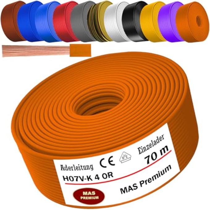 Flexibele Aderkabel H07V-K 4 mm² - 70 m