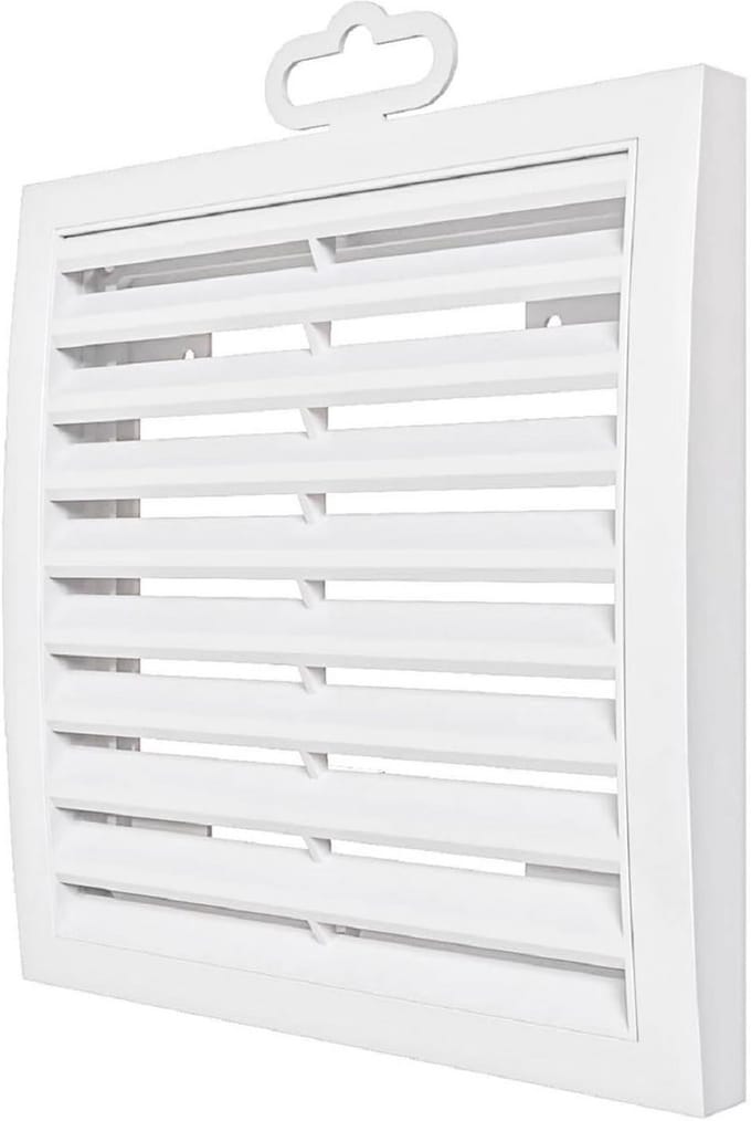 Ventilatierooster Buiten Monteren RVS Look UV-bestendig 15x15 cm
