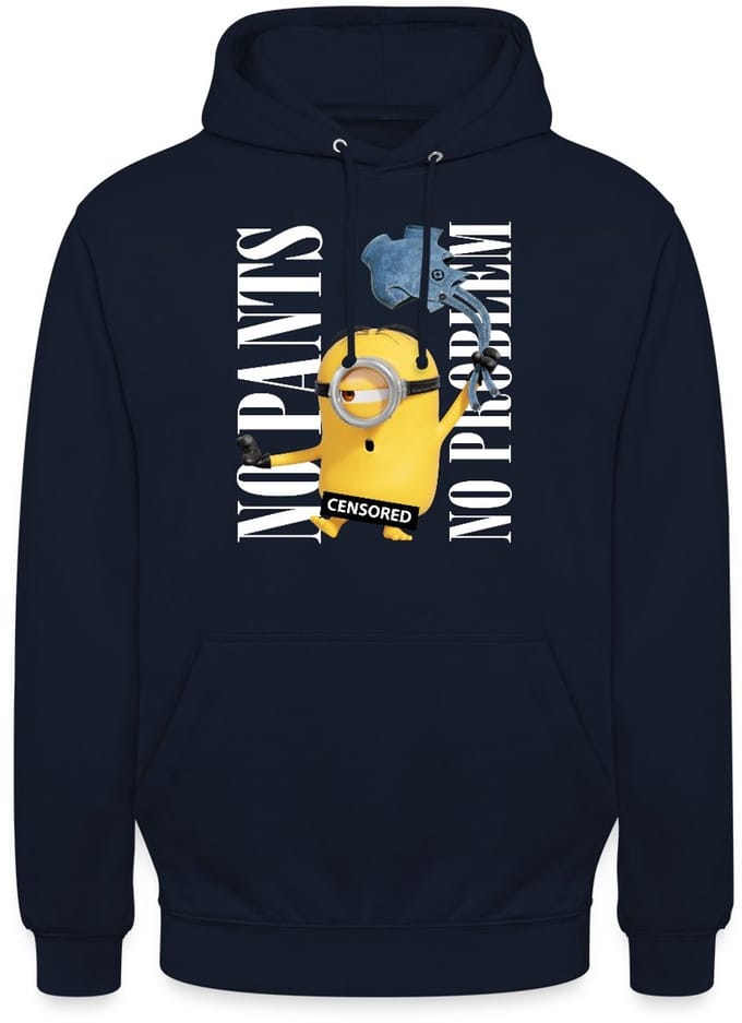 Minions Censored No Pants No Problem Hoodie Unisex