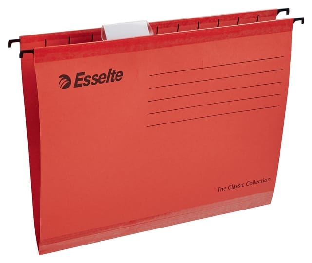 Hangmap Esselte Classic A4 V-bodem 345x240mm rood