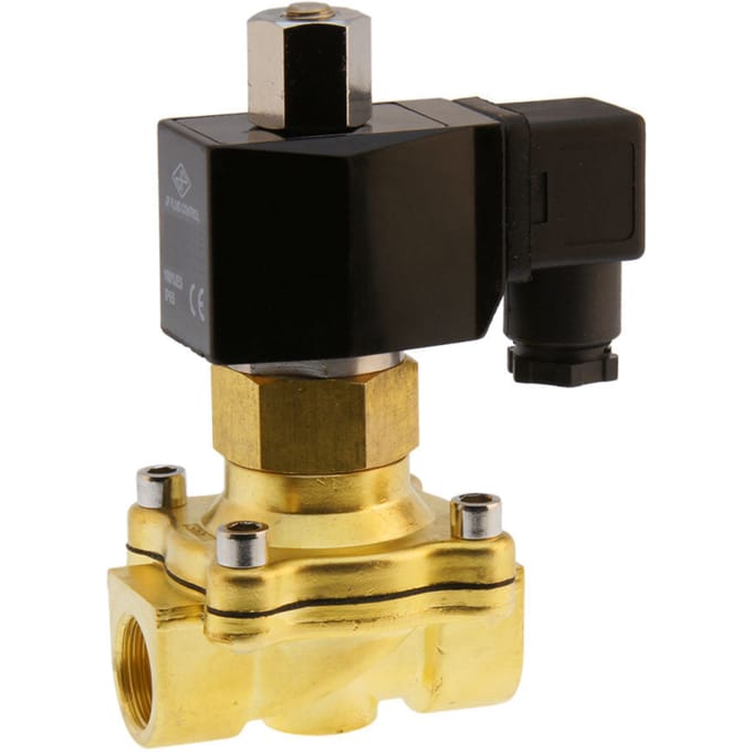 Magneetventiel DF-SB 3/8'' NO messing EPDM 0-3bar 12V DC