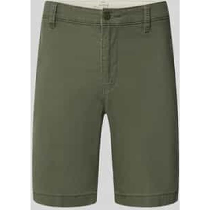 regular fit chino-shorts van katoenmix