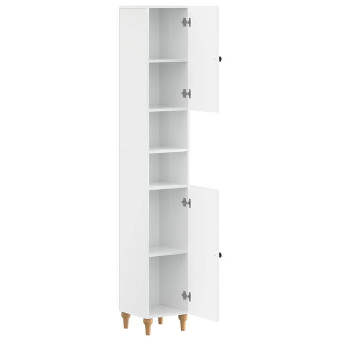 vidaXL - Badkamerkast - met - Open - Plank - ALKMAAR - Hoogglans - Wit