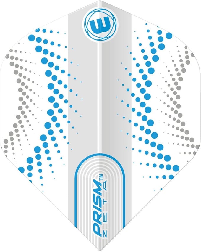Dart Flights Wit Blauw Cirkel Patroon – Set van 3 Duurzame Vluchten