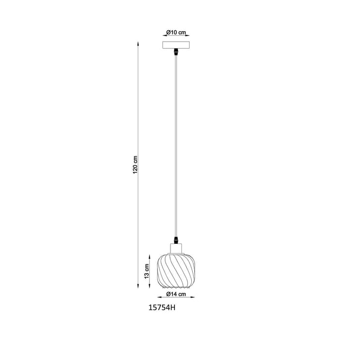 Globo Hanglamp Xia, Ø 14 cm, rookgrijs, glas