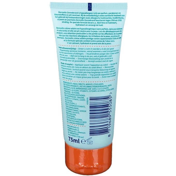 Dermolin Zonnecrème SPF50+ 75ml