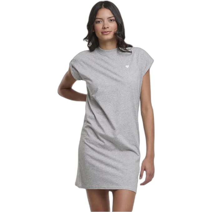 Mister Tee - Heart EMB Turtle Extended Shoulder Korte jurk - L - Grijs
