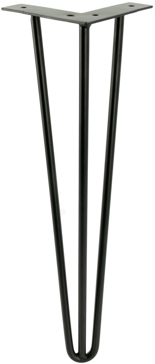 B&B – Hairpin Meubelpoot – Staal Zwart – 41 cm – 3-Poots Ontwerp – Duurzaam