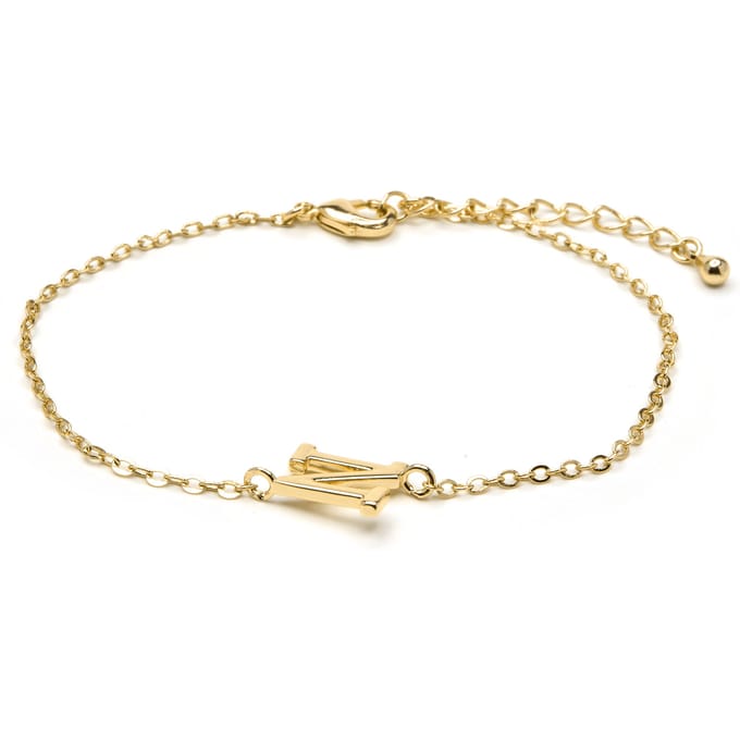 Luxenter Armband met 18-karaats geelgouden afwerking - Alphabet