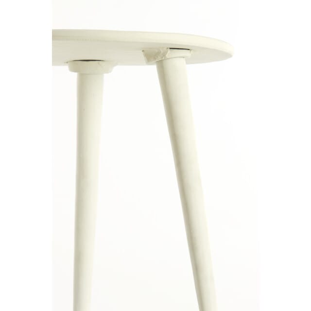Light & Living - Bijzettafel BABINA - Ø36x47cm - Wit