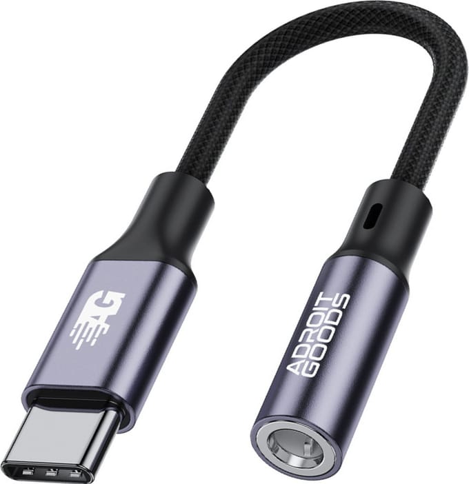 AdroitGoods USB-C naar 3,5mm Aux Adapter - Compatibel met Samsung, Huawei, Xiaomi