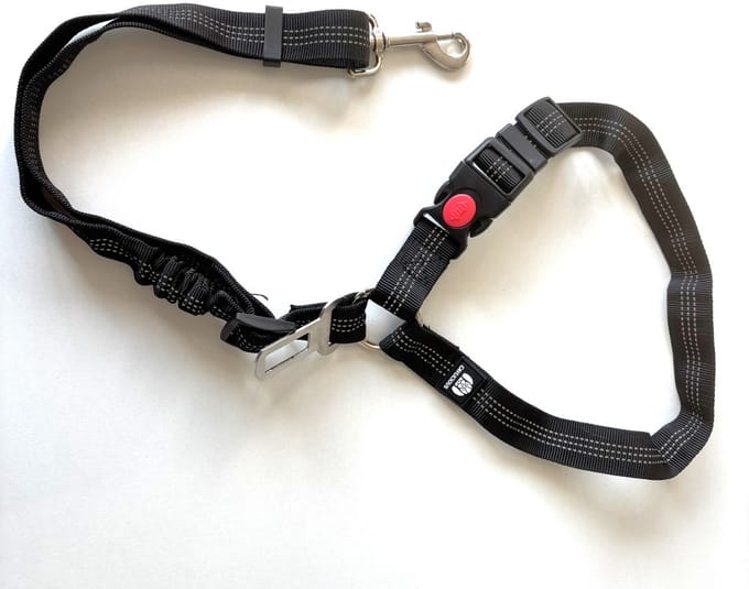 Cavlicious® hondengordel - autogordel hond - 3-in-1 - zwart