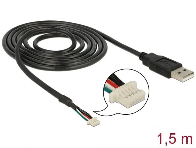 Delock Connection Cable USB 2.0 Type-A male > 5 pin camera plug V5 1.5 m