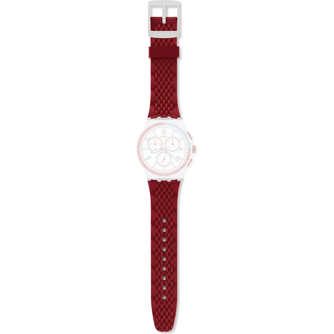 Swatch Plastic - New Chrono - SUS ASUSM403 SUSM403 Red Track Horlogeband