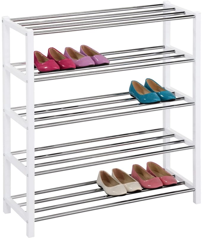 Schoenenrek DUBLIN met 5 planken – Wit