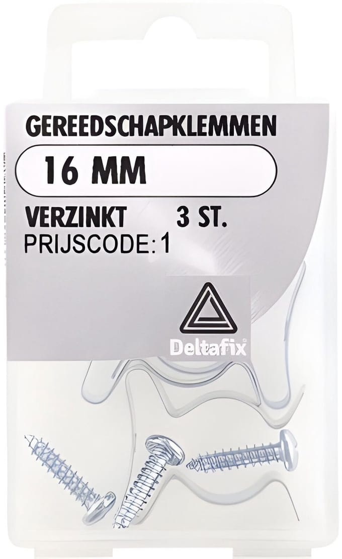 Gereedschapklemmen 16mm vz 3st Deltafix