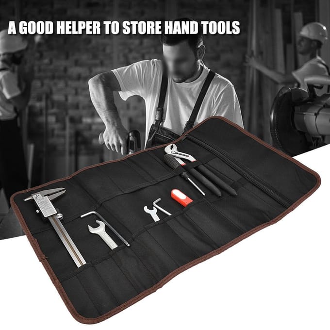 S8 Multifunctionele Pouch Houder Oprolbare Opbergtas voor Handgreep Reparatiegereedschap(zwart) black