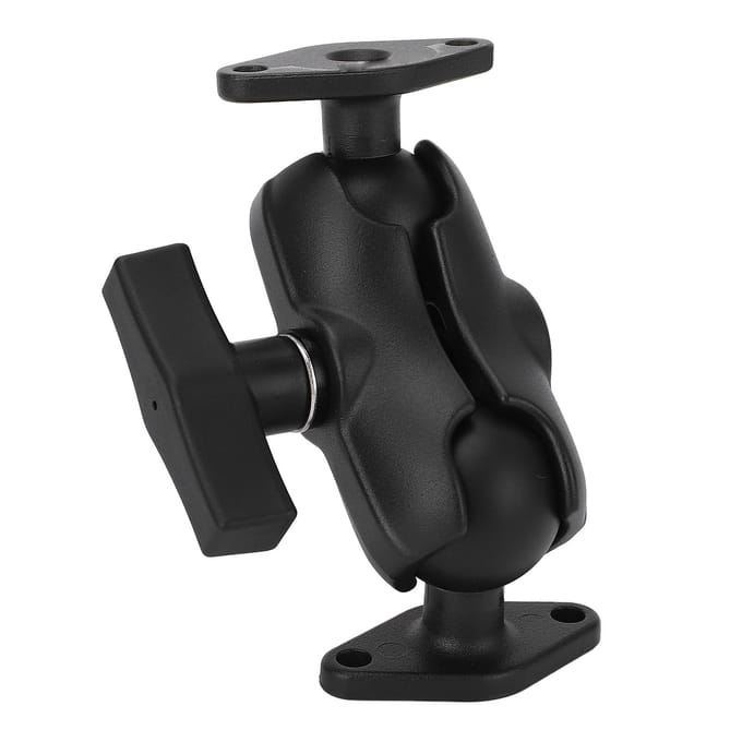 Support Double Boule Alliage d'Aluminium Bras Double Rotule Support Boule avec Adaptateur Boule Taille C 1,5 Pouce pour black