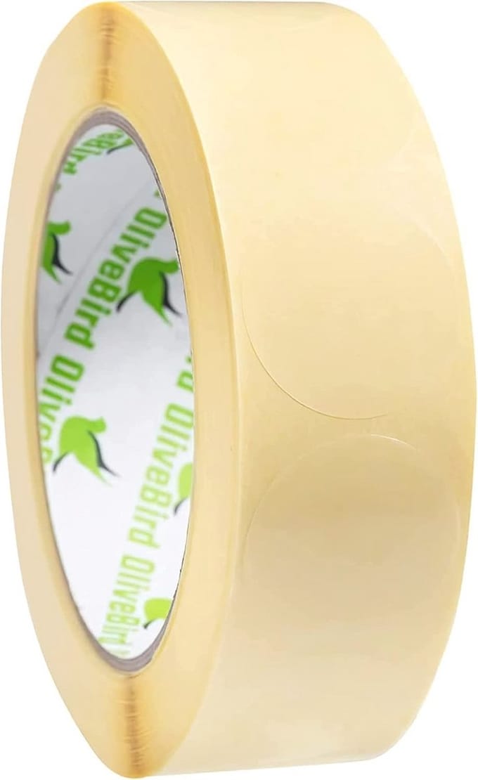 1,000 Transparent Round Stickers 20mm / 2cm Diameter - ShopVlot
