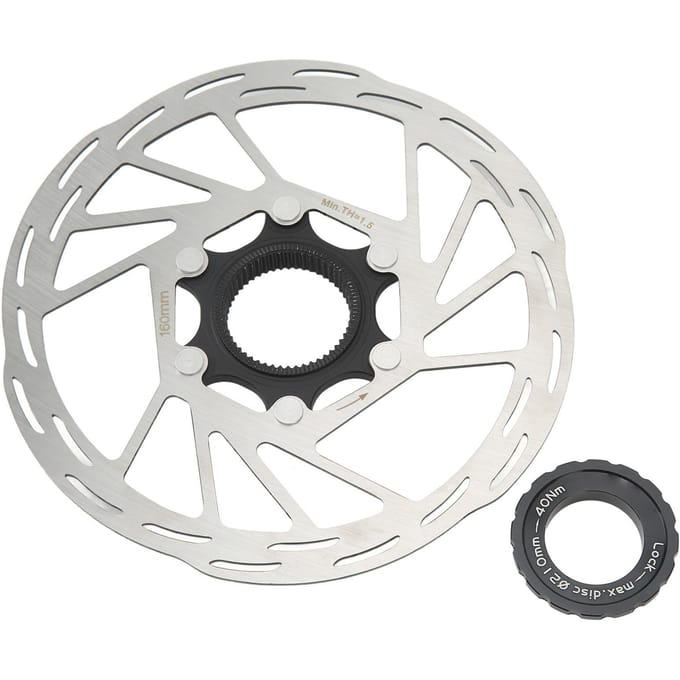 Disque de frein à disque pour vélo 160 mm Center Lock Conception creuse Disque de frein à disque pour VTT white