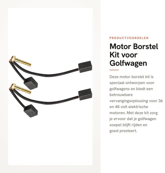 Dailygoods - Motor Borstel Kit voor Golfwagen, Geschikt voor 36/48 Volt
