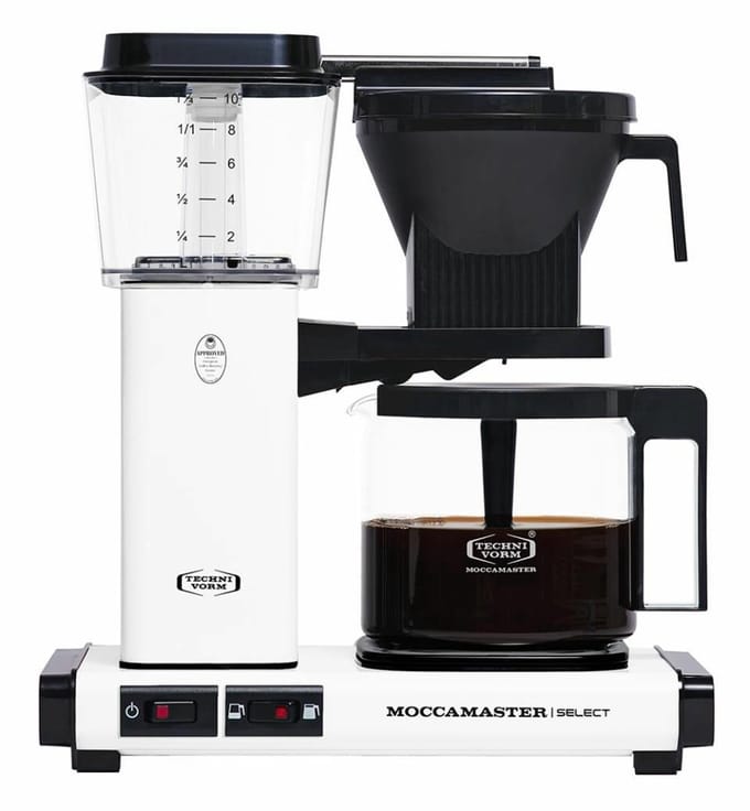 Moccamaster KBG Select - Filterkoffiezetapparaat - Matt White - 5 jaar garantie