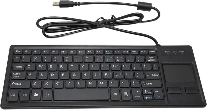 Bedraad Toetsenbord met Touchpad USB2.0-verbinding - Draagbaar Compact Toetsenbord met HUB-functie .