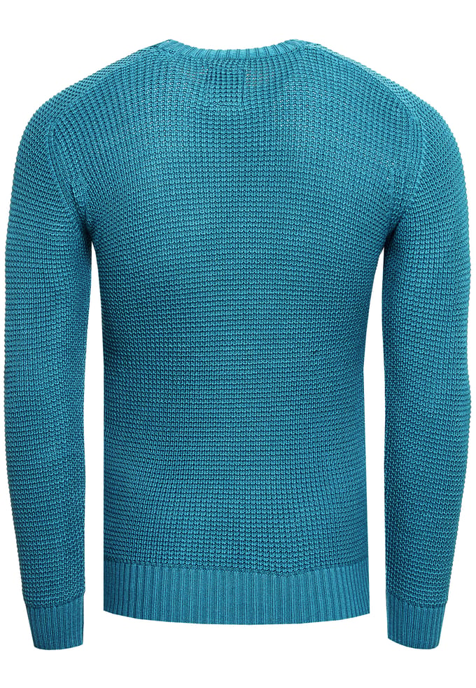 Chunky Slim Fit Trui met Ronde Hals