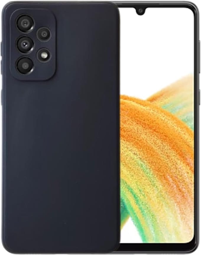 Solid hoesje Geschikt voor: Samsung Galaxy A33 5G Soft Touch Liquid Silicone Flexible TPU Rubber - Zwart