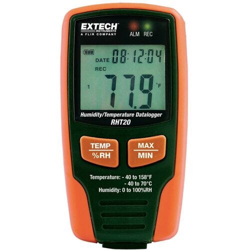 Extech RHT20 Datalogger voor luchtvochtigheid en temperatuur – 0 % Hrel 100 % Hrel Datalogger functie